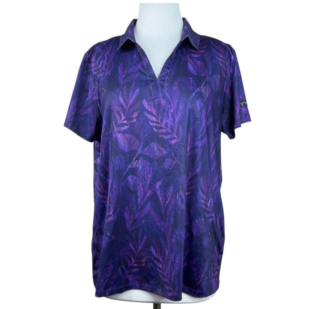 Yatta Golf Women's Violet Vogue Purple Performance Short Sleeve Polo - Picture 2 of 8